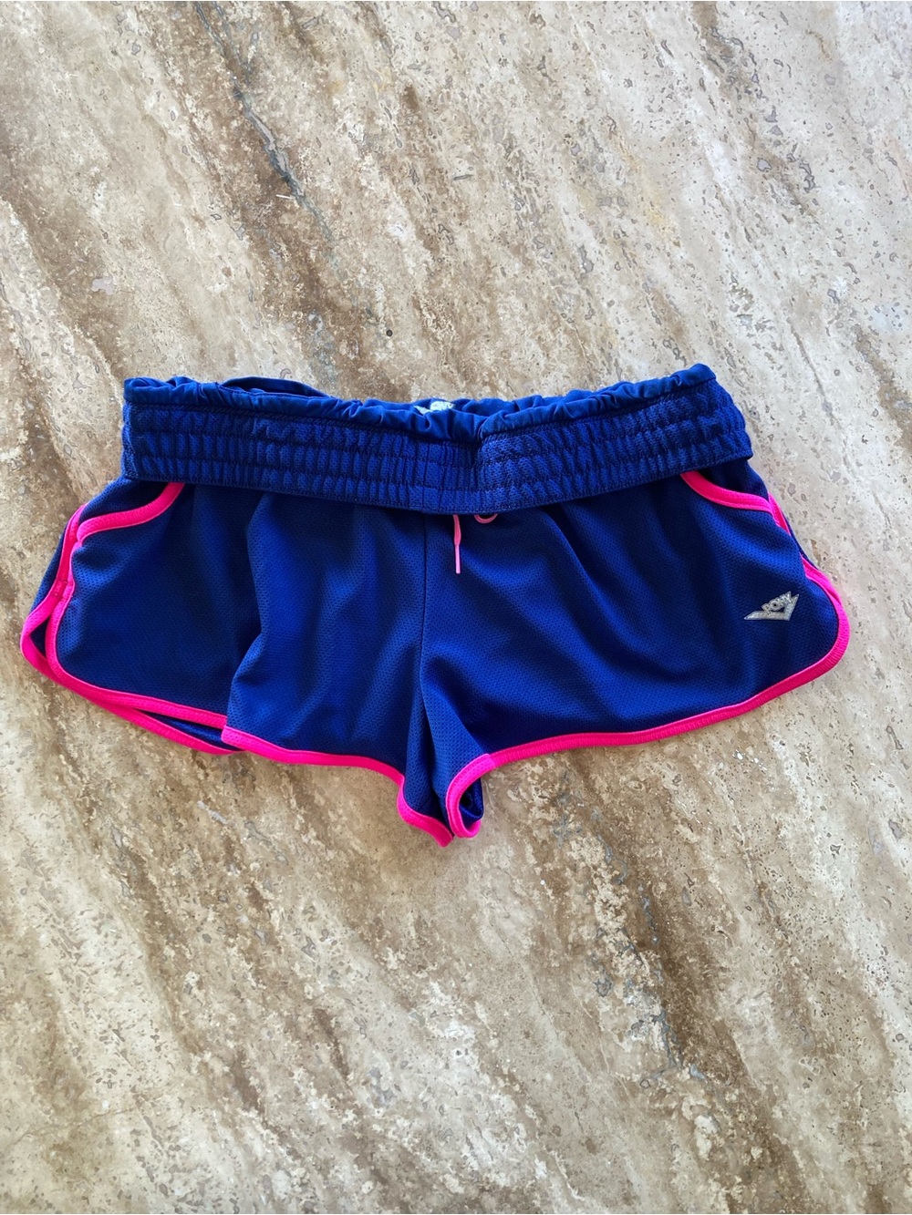 Mid 2000s Pony Mesh Retro Track Shorts Mini Low Rise Pink Trim Size S-M